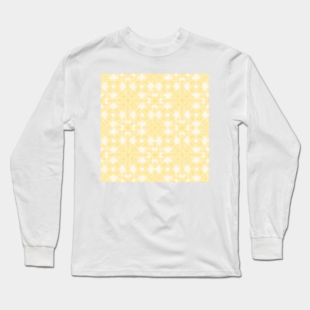 Yellow granny squares over cream Long Sleeve T-Shirt by marufemia